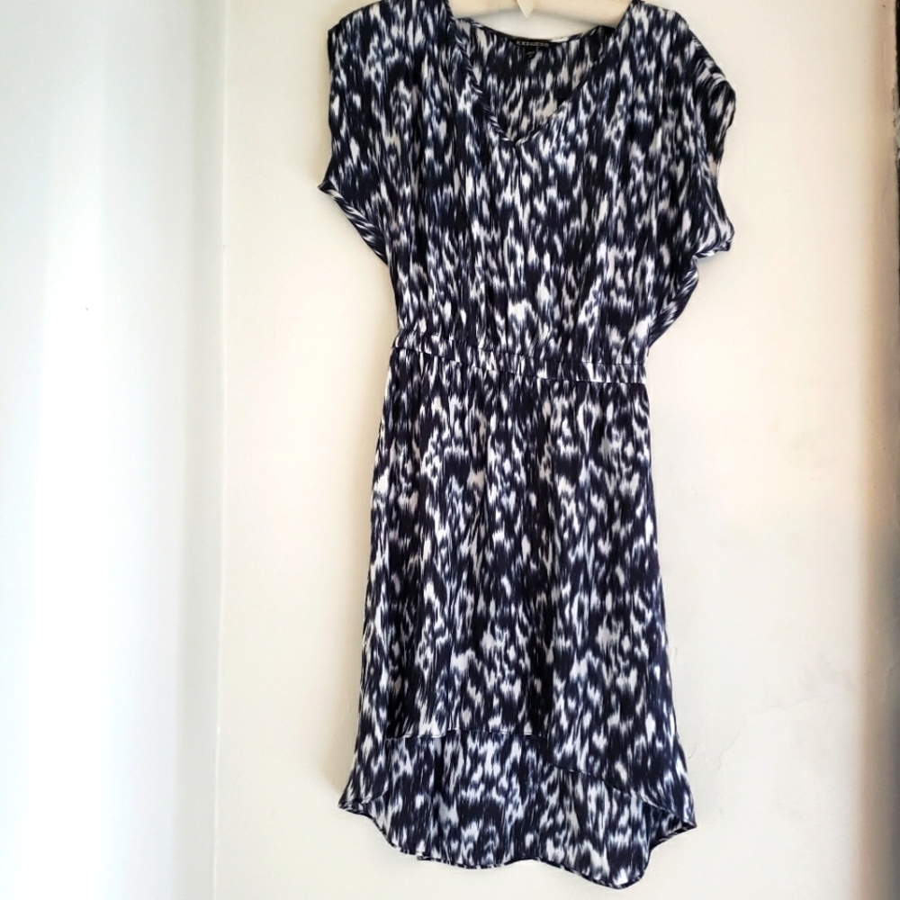 Express Women's Small black and white hi-low dress